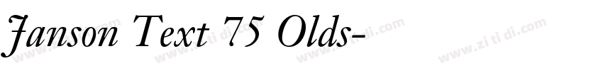 Janson Text 75 Olds字体转换